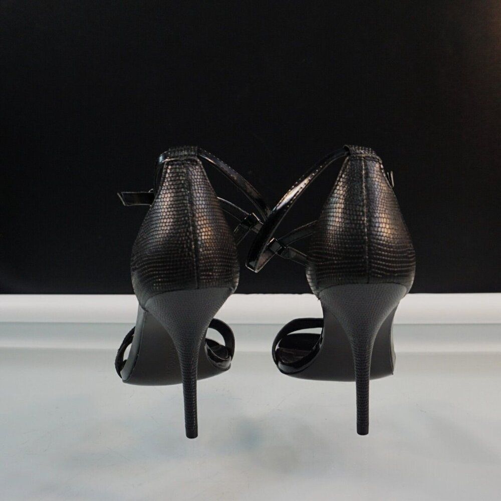 Calvin Klein Mackenzie Black 4 Inch Heeled Sandal Womens Shoes Size 7.5 - Picture 4 of 8
